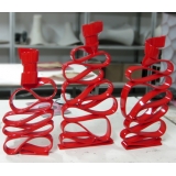 飄逸瓶(亮白)-共3種尺寸(共2色~亮白.亮紅) y14375 立體雕塑.擺飾 立體擺飾系列-幾何、抽象系列
